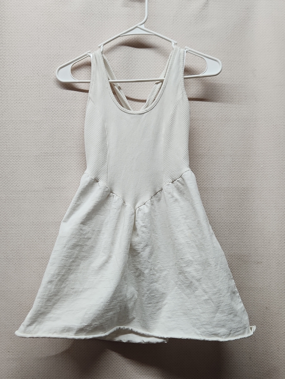 Lulu's white Ribbed Tank Skater Dress for Girls